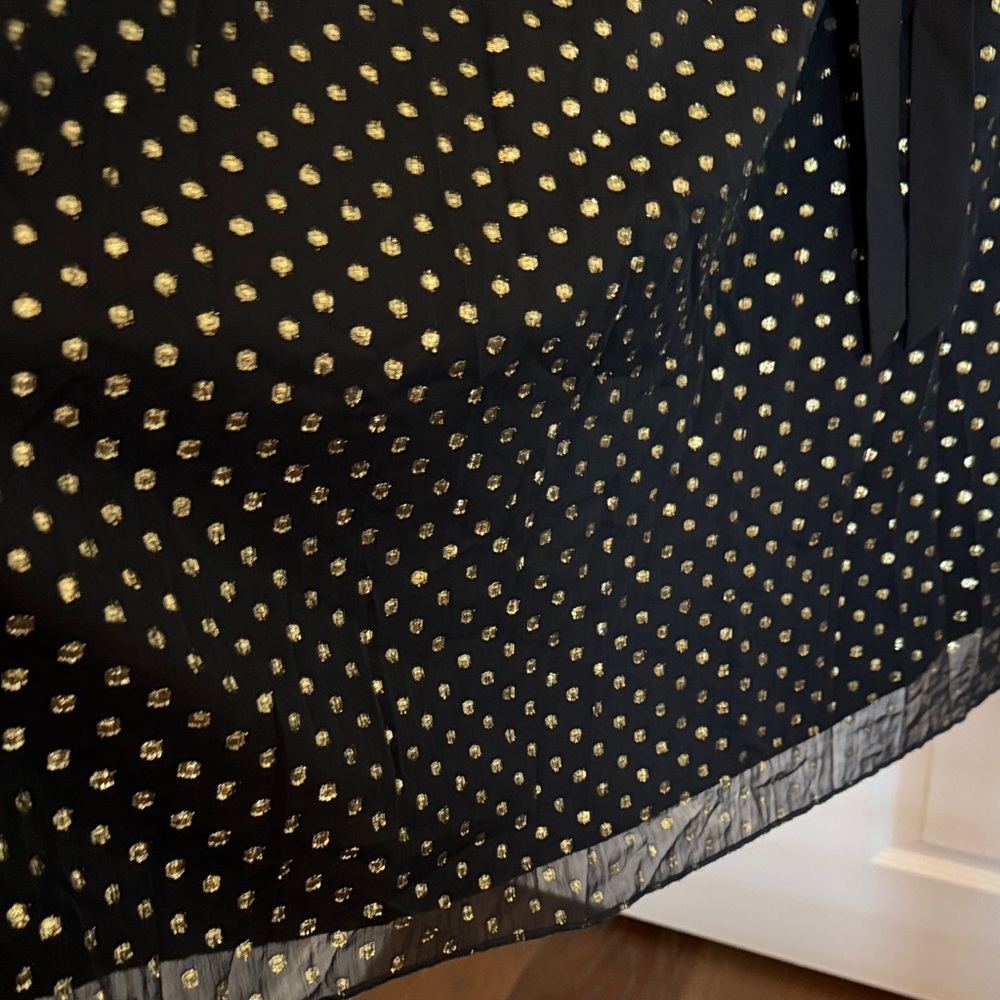 Black Polka Dot Off-Shoulder Dress - Picture 5 of 7
